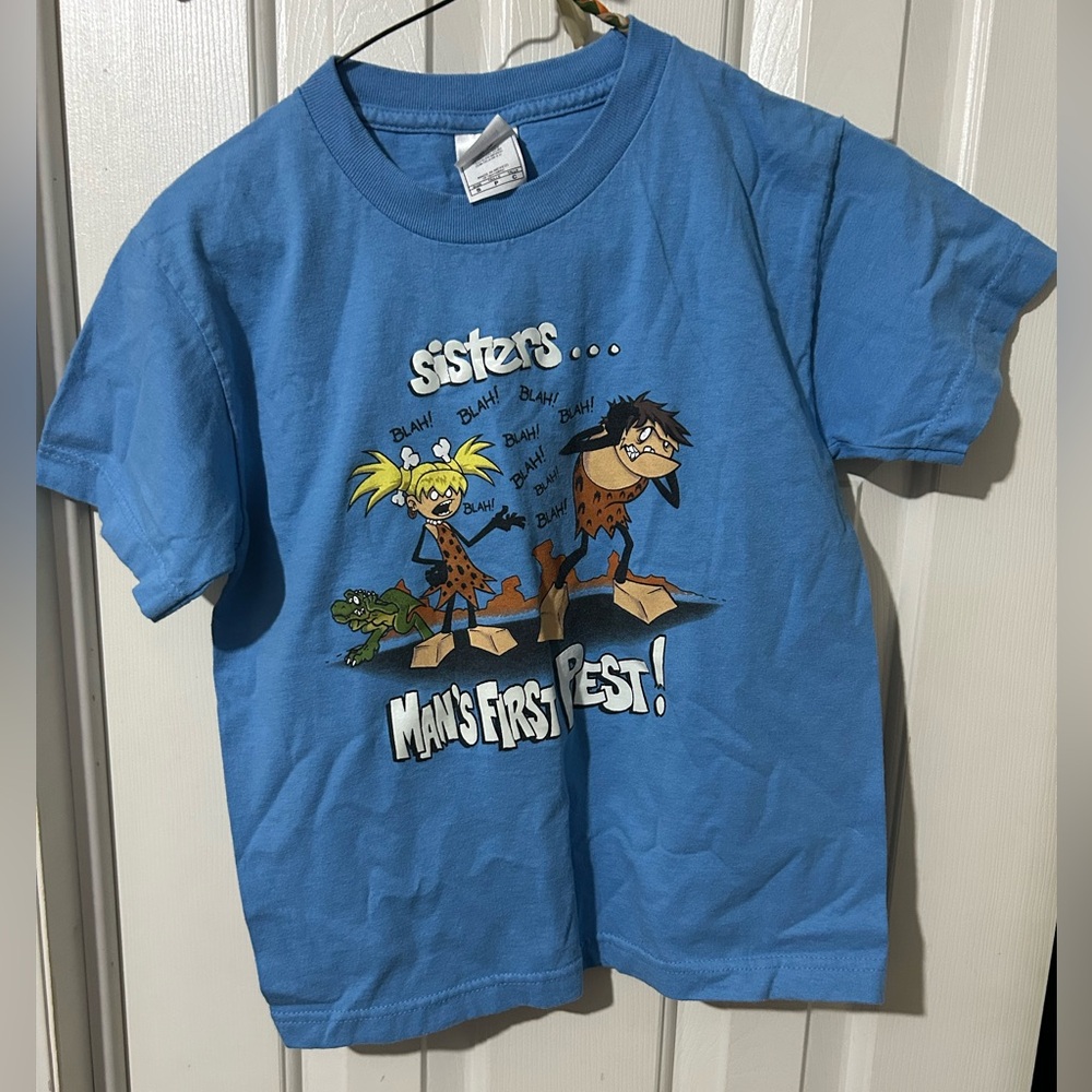 Boys T Shirt. Size Small. “Sisters…Man’s First Pest”